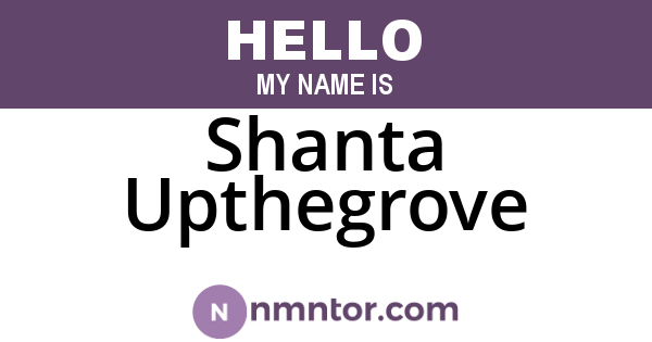 Shanta Upthegrove