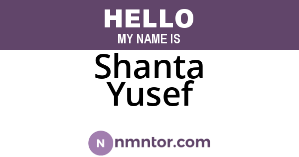 Shanta Yusef