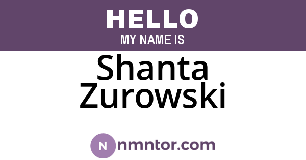 Shanta Zurowski