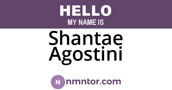 Shantae Agostini