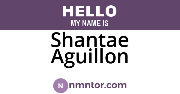 Shantae Aguillon