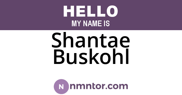 Shantae Buskohl