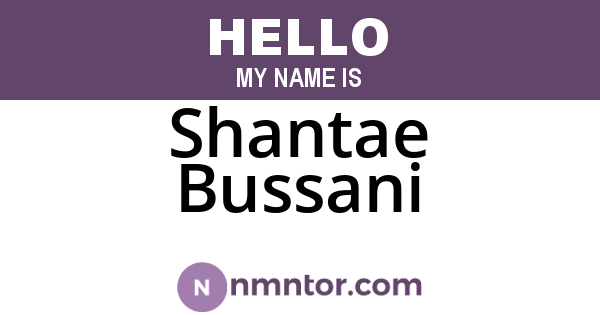 Shantae Bussani