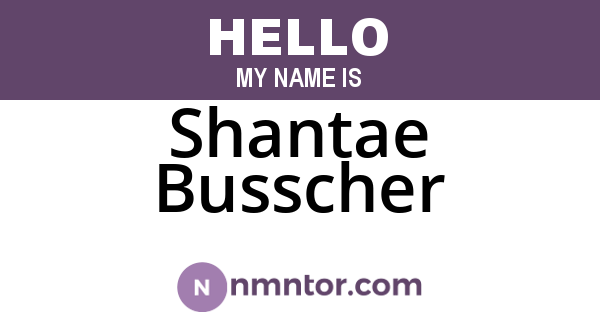Shantae Busscher