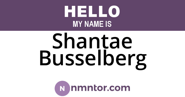 Shantae Busselberg