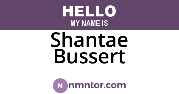 Shantae Bussert