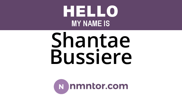 Shantae Bussiere