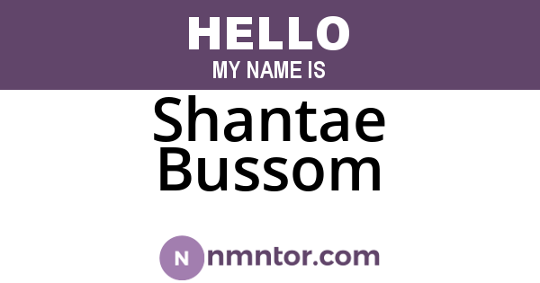 Shantae Bussom
