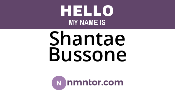 Shantae Bussone