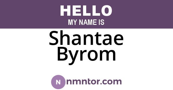 Shantae Byrom