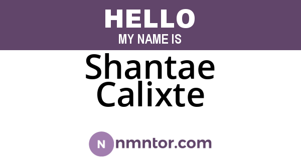 Shantae Calixte