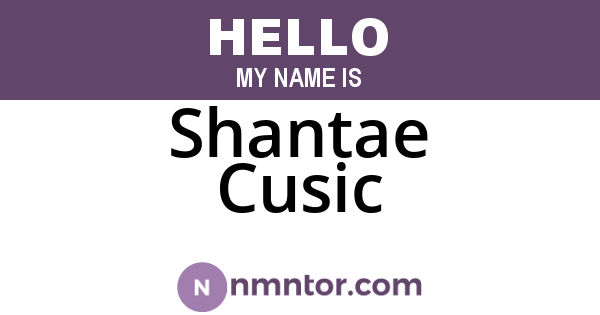 Shantae Cusic