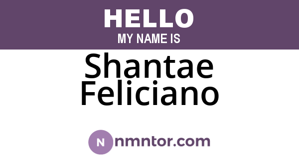 Shantae Feliciano