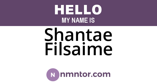 Shantae Filsaime