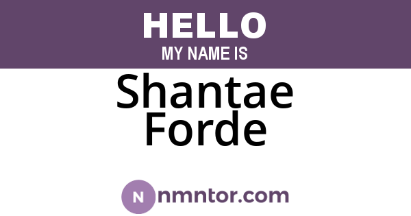 Shantae Forde