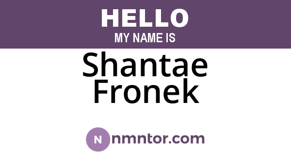 Shantae Fronek