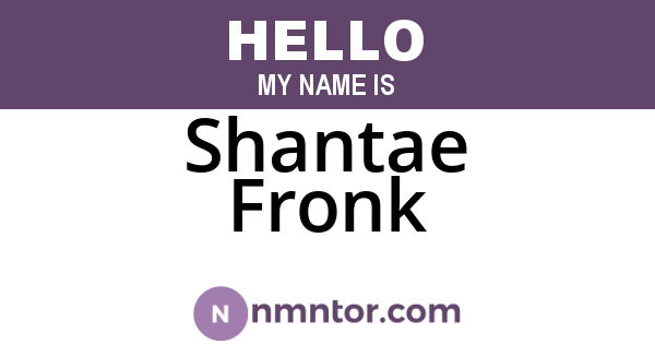 Shantae Fronk