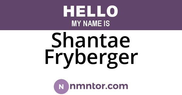 Shantae Fryberger