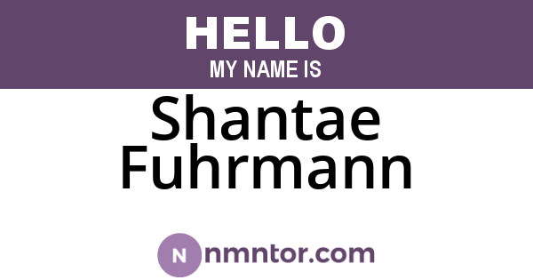 Shantae Fuhrmann