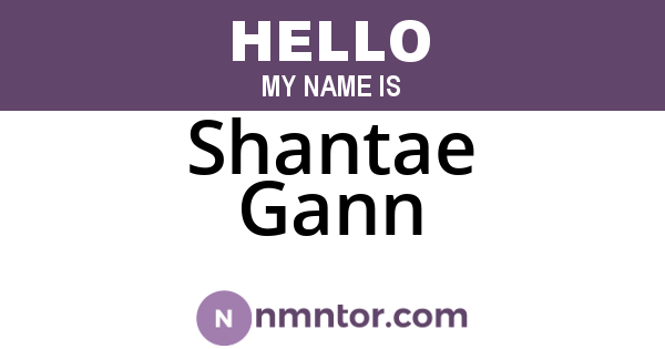 Shantae Gann