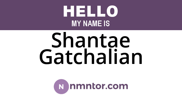 Shantae Gatchalian