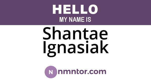 Shantae Ignasiak