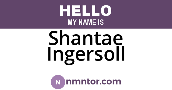 Shantae Ingersoll