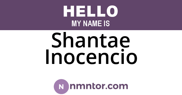Shantae Inocencio
