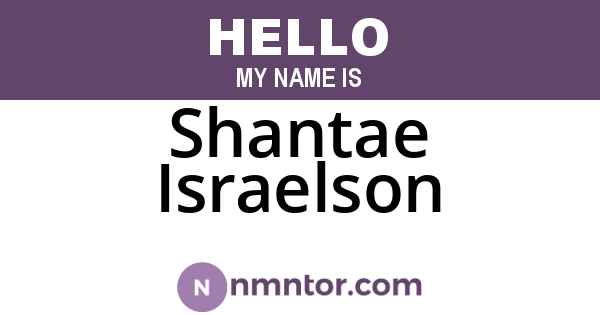 Shantae Israelson