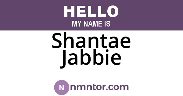 Shantae Jabbie
