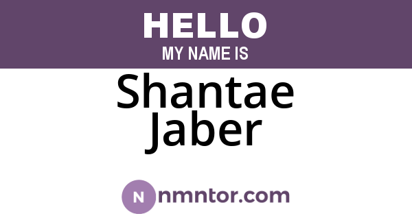 Shantae Jaber