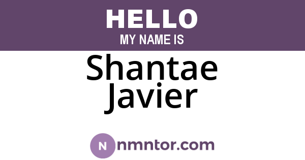 Shantae Javier