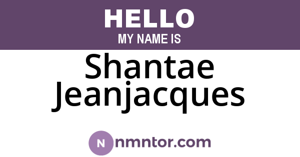 Shantae Jeanjacques