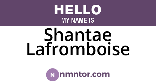 Shantae Lafromboise