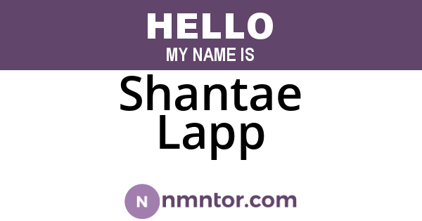 Shantae Lapp