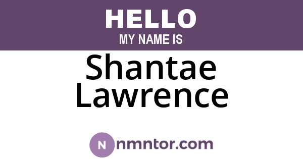 Shantae Lawrence