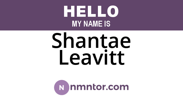 Shantae Leavitt
