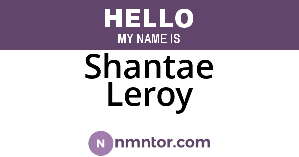 Shantae Leroy