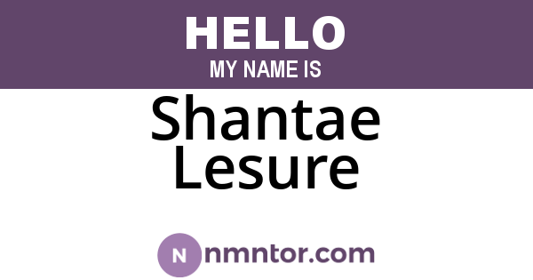 Shantae Lesure