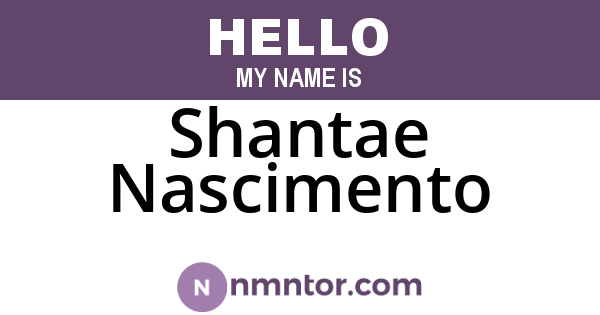 Shantae Nascimento