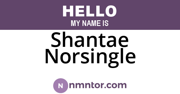 Shantae Norsingle