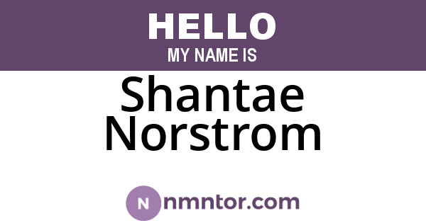 Shantae Norstrom