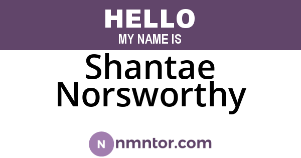 Shantae Norsworthy