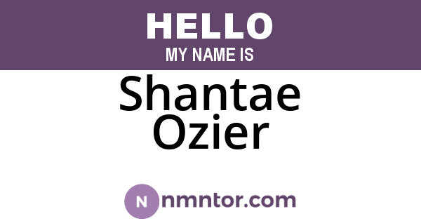 Shantae Ozier