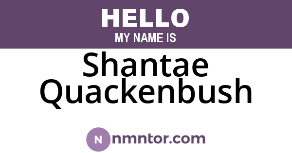 Shantae Quackenbush