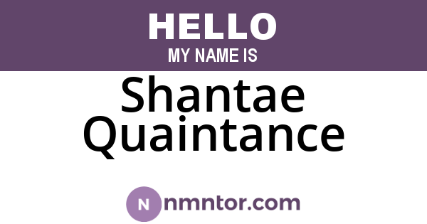 Shantae Quaintance