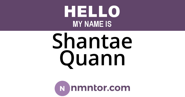 Shantae Quann