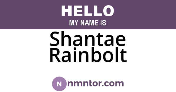 Shantae Rainbolt