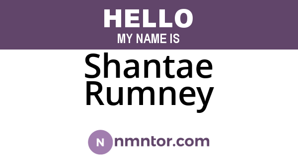 Shantae Rumney
