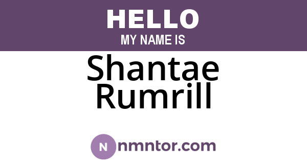 Shantae Rumrill